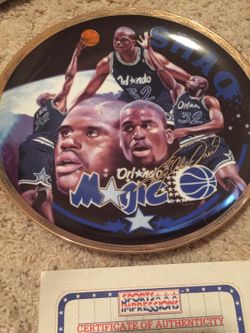 Shaquille Oneal Collector plate by Sports Impressions