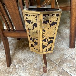 Vintage  Asian Brass Candle Holder 