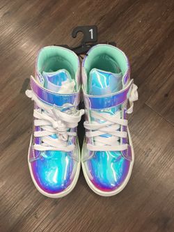 NWT girls cool sneakers size 1 and size 2