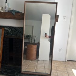 Wood frame mirror 