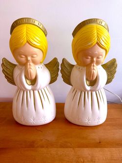 Pair Of 18” Grand Venture Praying Angel Blow molds