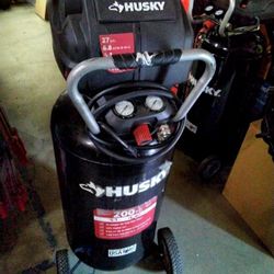 Husky 27 Gal 200 PSI  Oil Free Portable Vertical Electric Air Compressor