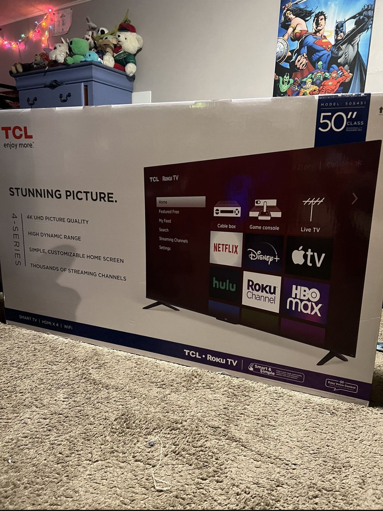 Brand New 50 Inch TCL Roku Tv 250$ OBO