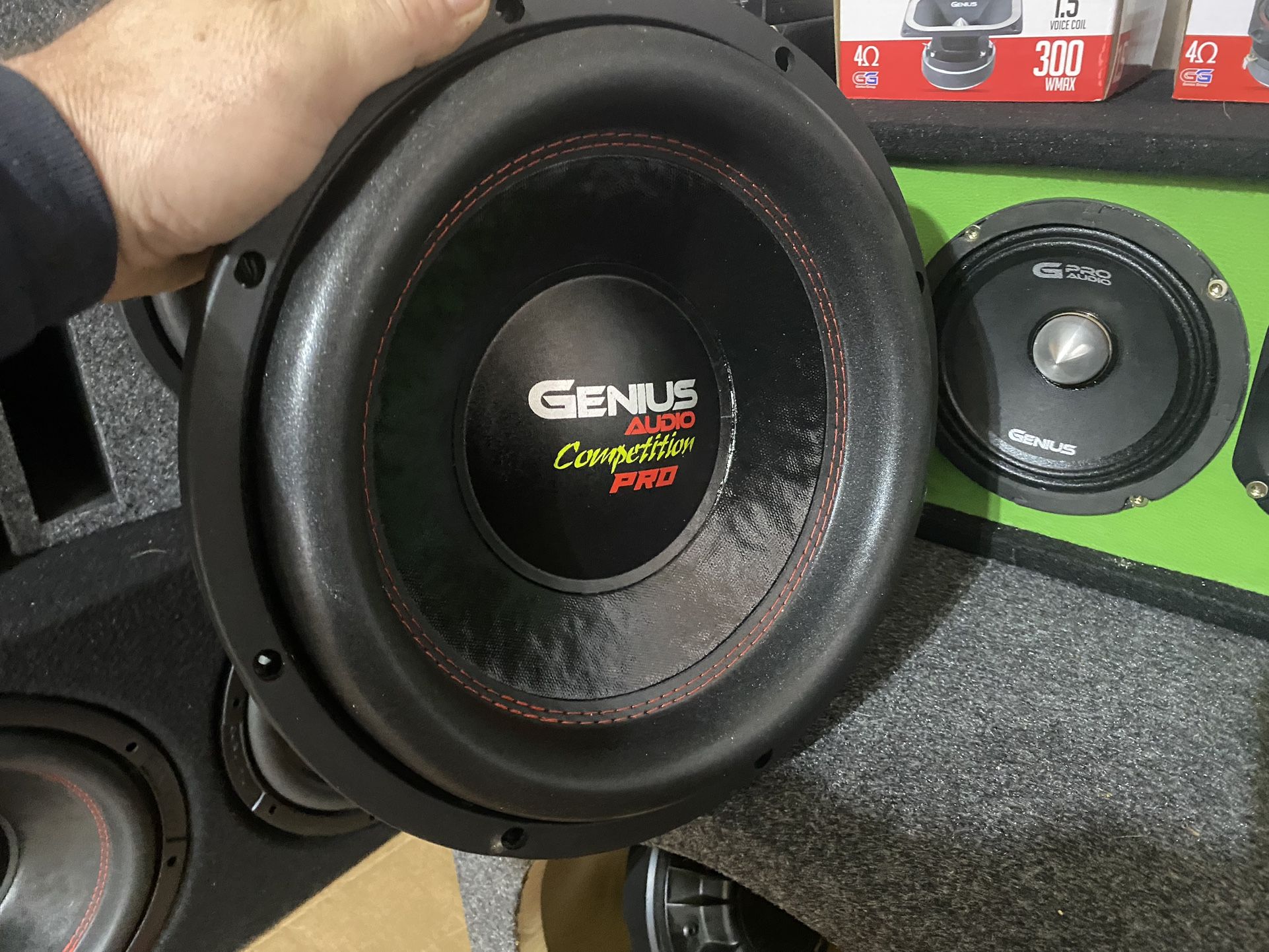 New 12" Genius Audio 1000w Max Power Subwoofer  $150 Each 