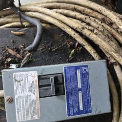 Electrical wire and fuse box.