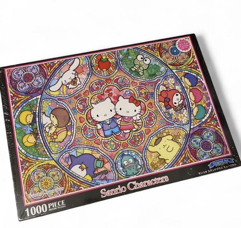 Sanrio Stained Glass Musical 1000 Piece Jigsaw Puzzle [Discontinued Product]