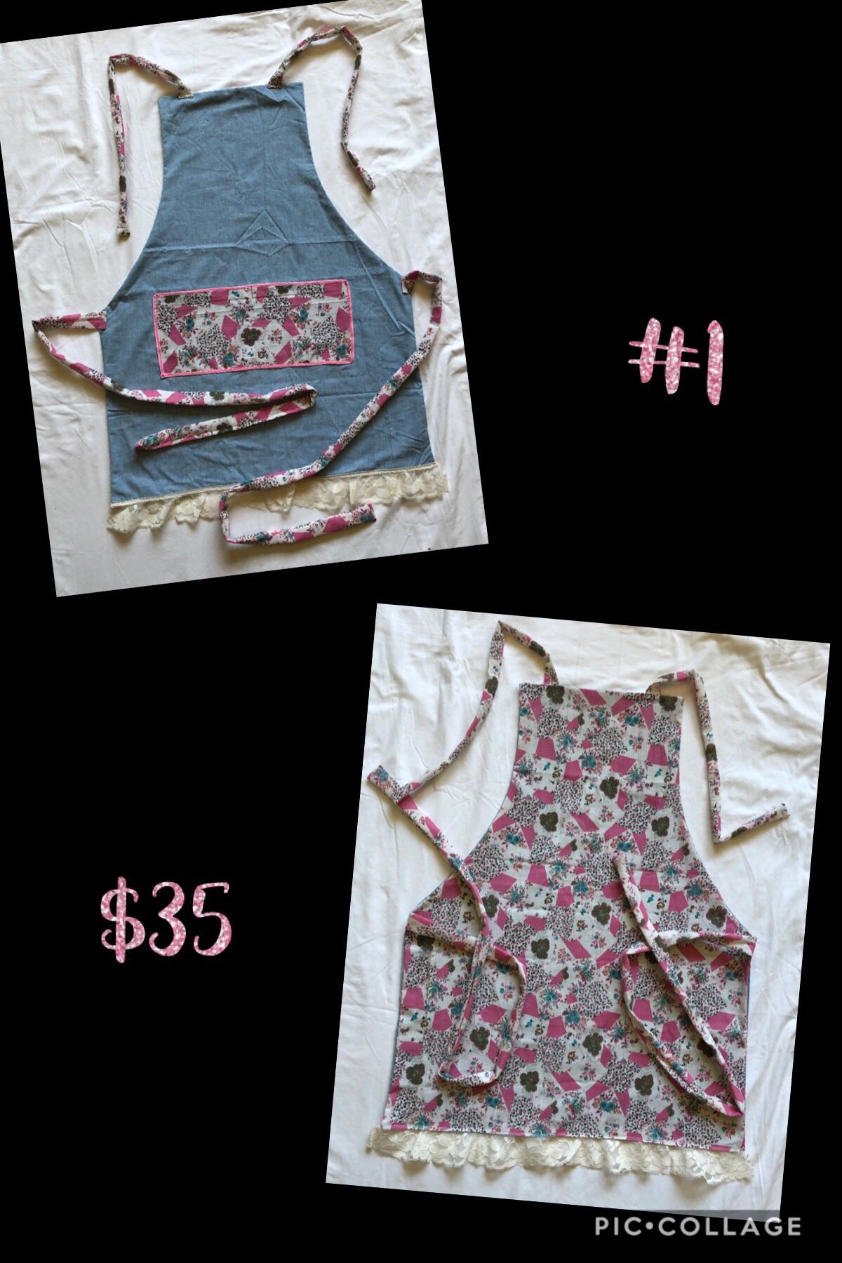 Hand made double sided Aprons