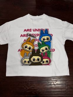 Labubu Graphic Print White T-Shirt