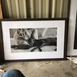 24x36 Woman With Dog Picture 