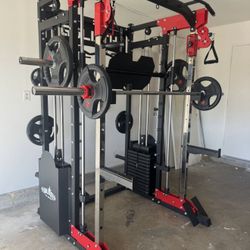 Smith Machine , Squat Rack , Bench Press , Leg Press , Pulley System Machine For Your Weights 
