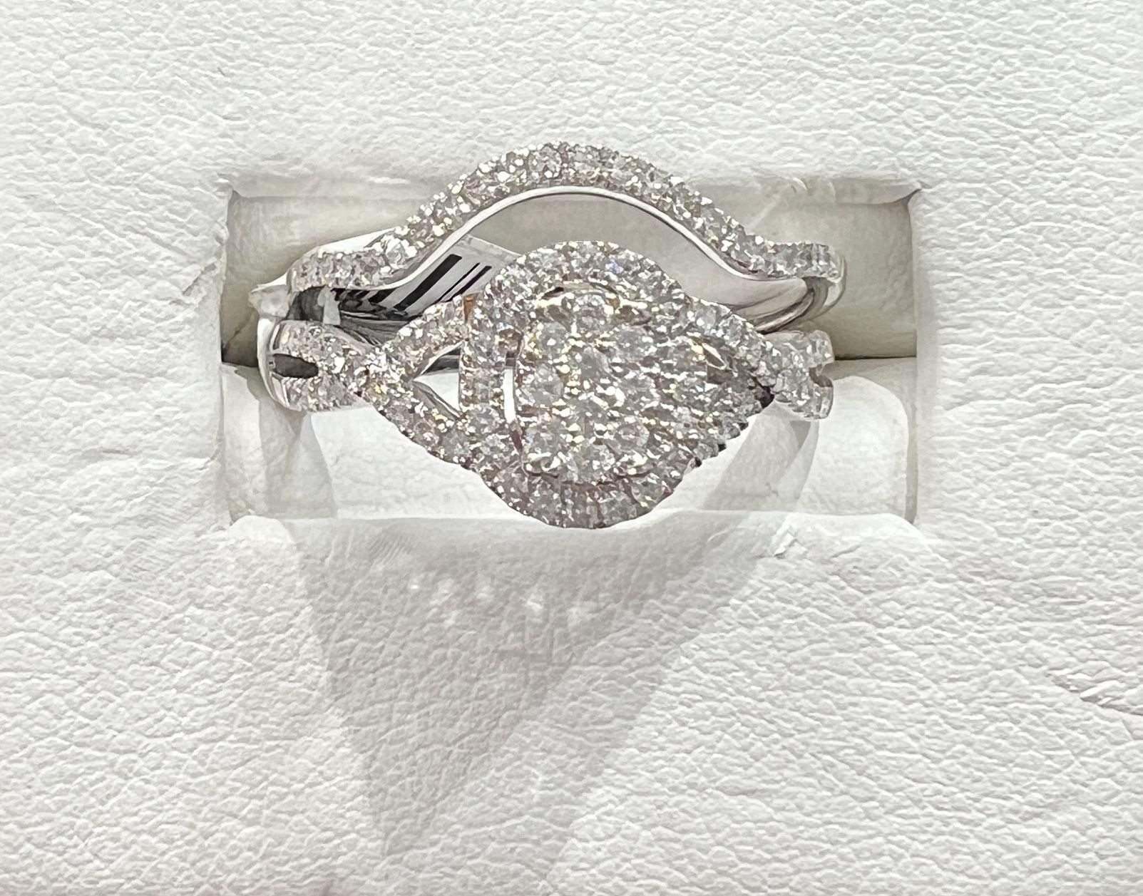 ✨2/5ct White Gold Natural Diamond Engagement set 💍✨