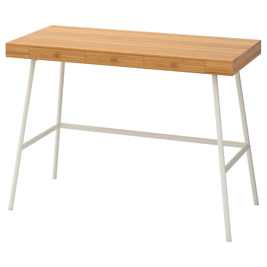 Ikea Lillasen 3 Drawer Desk; Bamboo