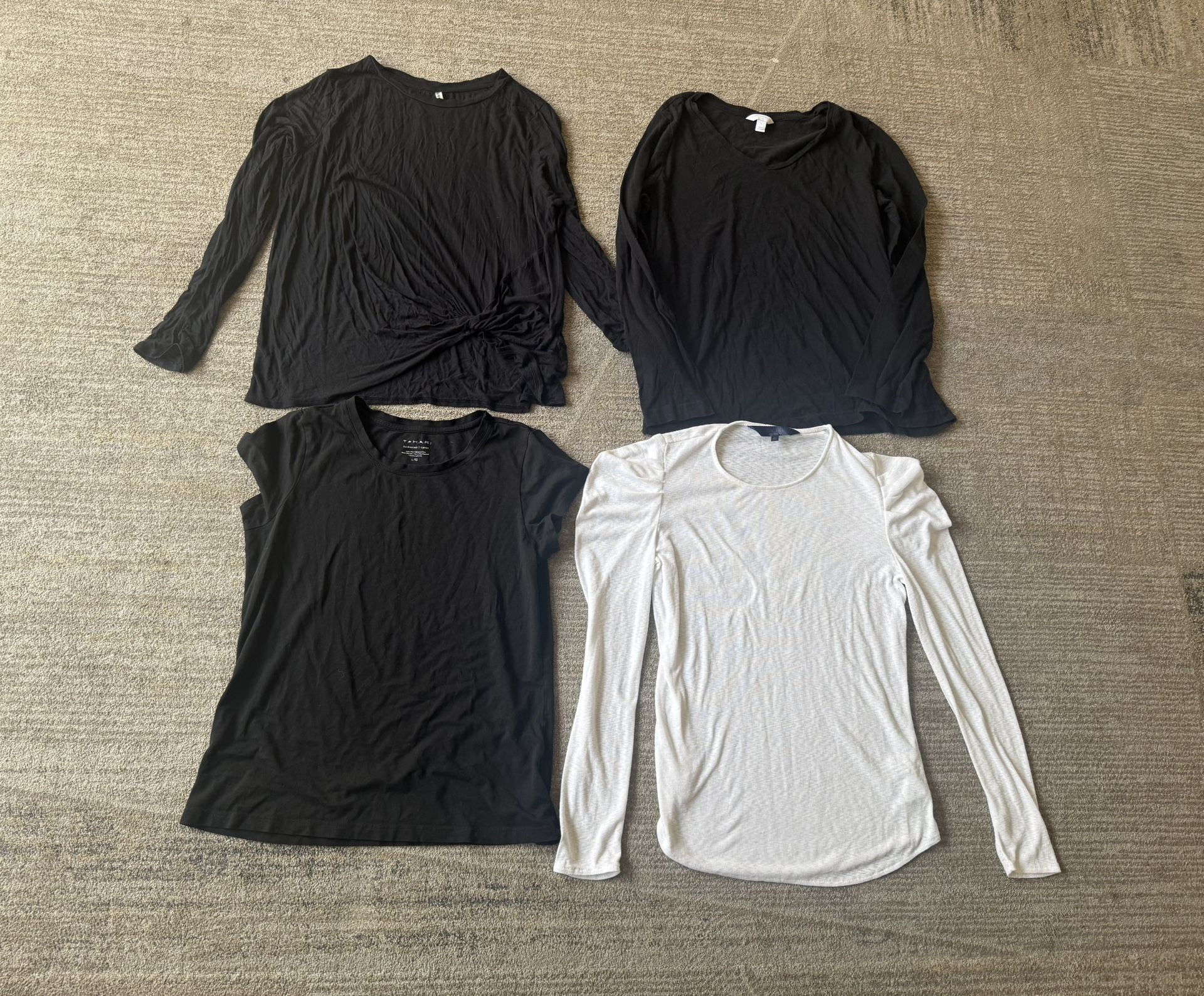 Lot of 4 Woman’s Basic cotton T shirts size L