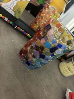 Glass Mosaic Vase