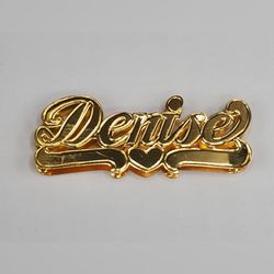 10k Or 14k Gold Double Plate Name Plate Necklace 