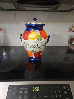 Large Hand Painted Cookie Jar