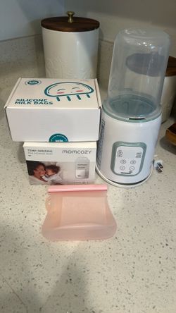Free milk bags and silicone milk bags and bottle warmer/sterilizer