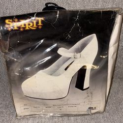 women's Mary Jane Halloween white shoes