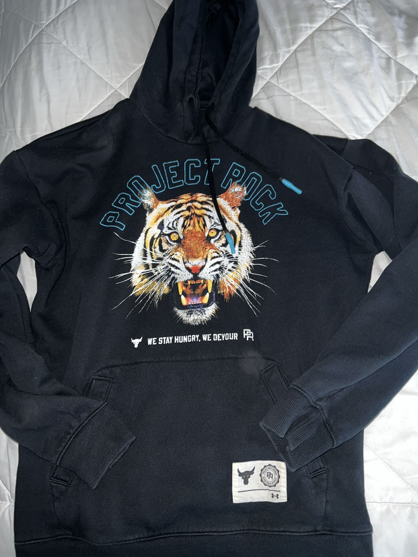 Under Armour x Project Rock Rival Fleece tiger hoodie medium