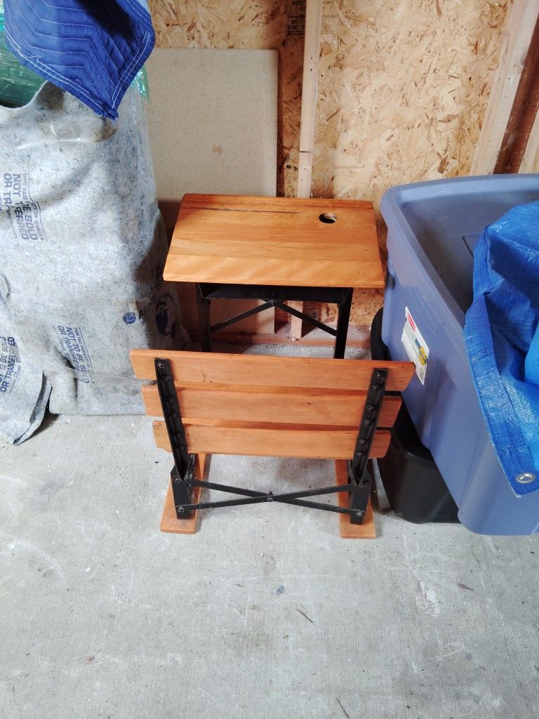 Antique School Desk Great Shape