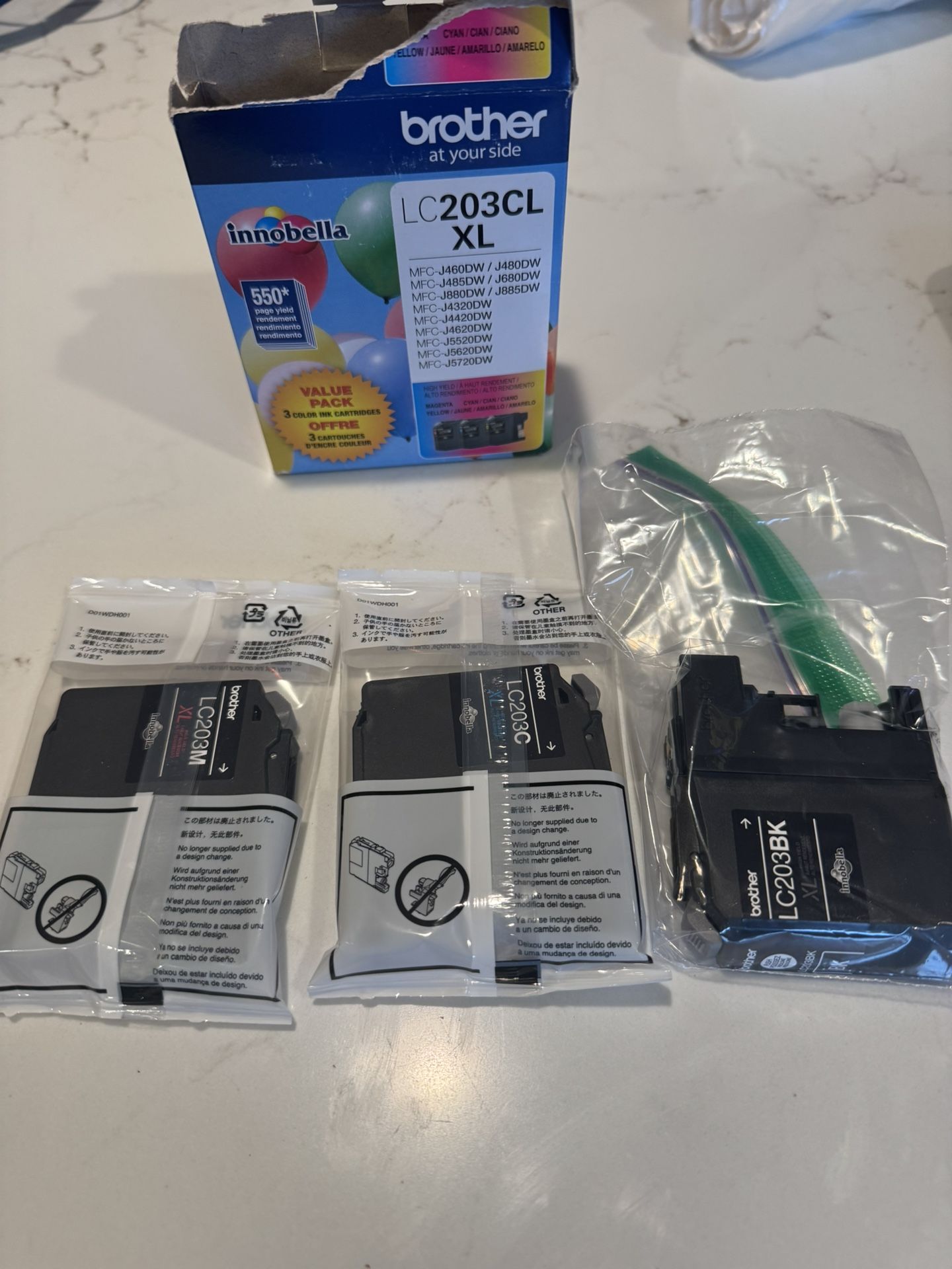 LC203XL Ink Cartridges for Brother Printer