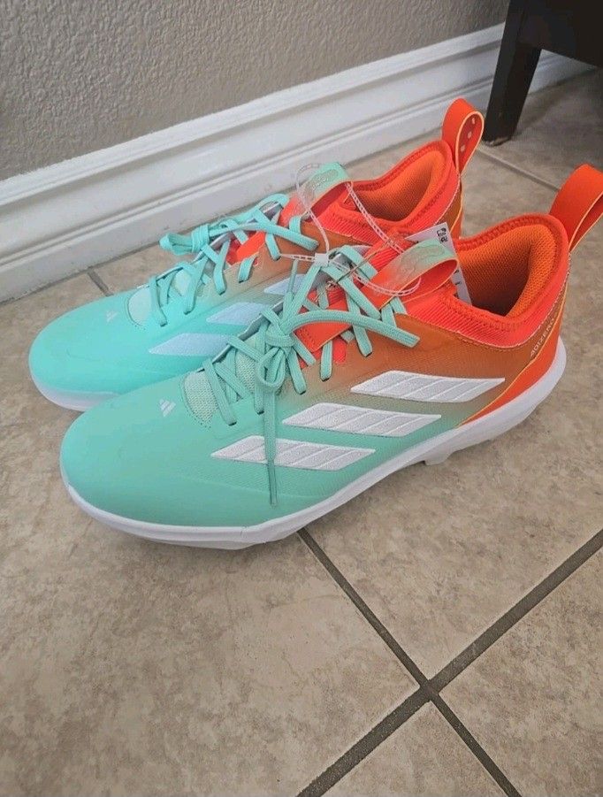 Adidas Men's Adizero TPU Candy Baseball Cleats Impact Orange/White Mens