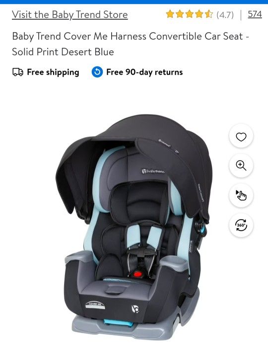 4 In 1 Car Seat With Canopy (New In Box)
