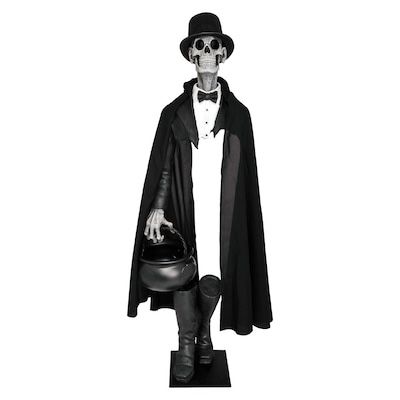 Haunted Living 5.5-ft Illusionist Skeleton Porch Decoration