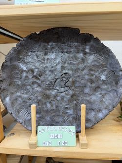 Motherhood breastfeeding art ceramic artwork black clay Darkhorse large plate