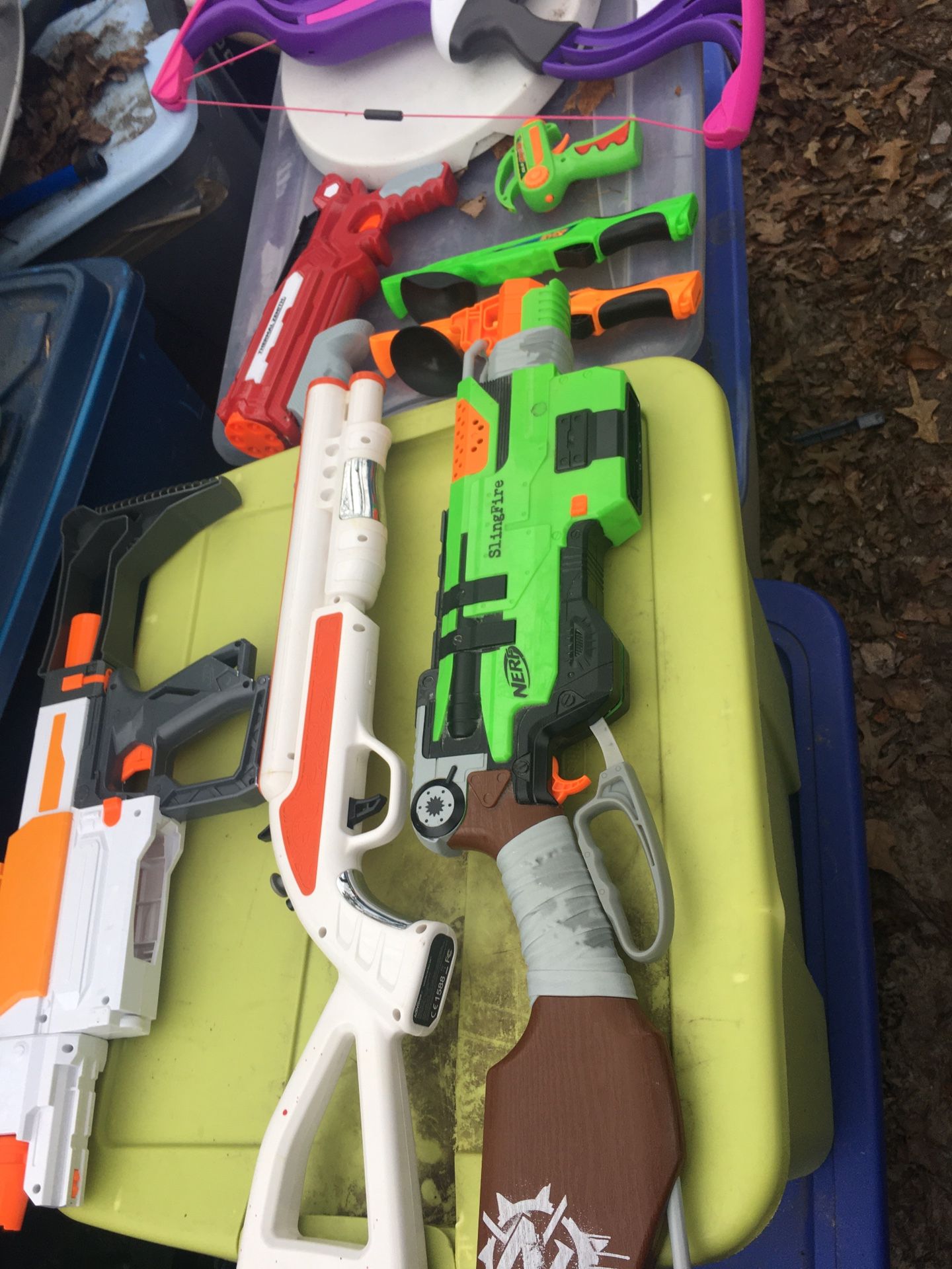 Nerf play guns and air bow offer only $30 No ammo