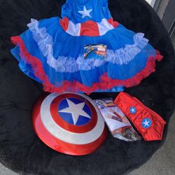Captain America Custome Kids Size 2-3