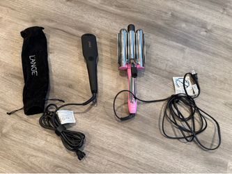 Heated straightening brush & hair, crimper waver