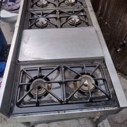 5 Star Randell Stainless Steel- 6 Burner- Hot Table- Refrigerator 