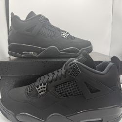 Air Jordan 4 Retro Black Cat 2025 FV5029-010 Black/Graphite Sz 10.5