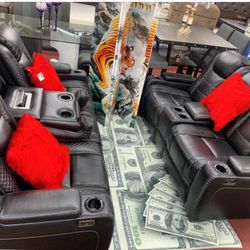 Power Reclining Sofa And Love Seat Available For Immediate Delivery