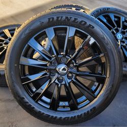 22" Lexus GX550 LX600 New Gloss Black OEM Wheels and Tires