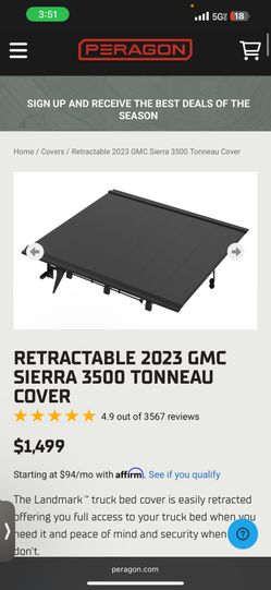RETRACTABLE GMC SIERRA 3500 TONNEAU COVER