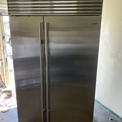 Sub Zero 48”Wide Built In Side By Side Refrigerator Stainless Steel 