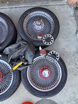 17-in one hundred spokes dayton rims and tires
