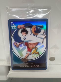 Dodgers One Piece Monkey D. Luffy Exclusive Promo Card - Brand New Sealed