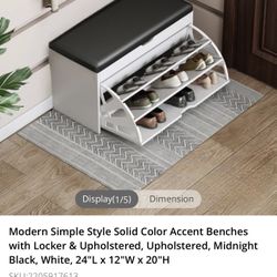 Shoe Organizer Bench With Storage x3