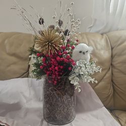 Homemade Christmas Table Decor