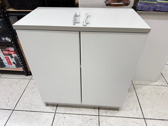 Elite 32-in W × 36-in H Wood composite White Freestanding Utility Storage Cabinet