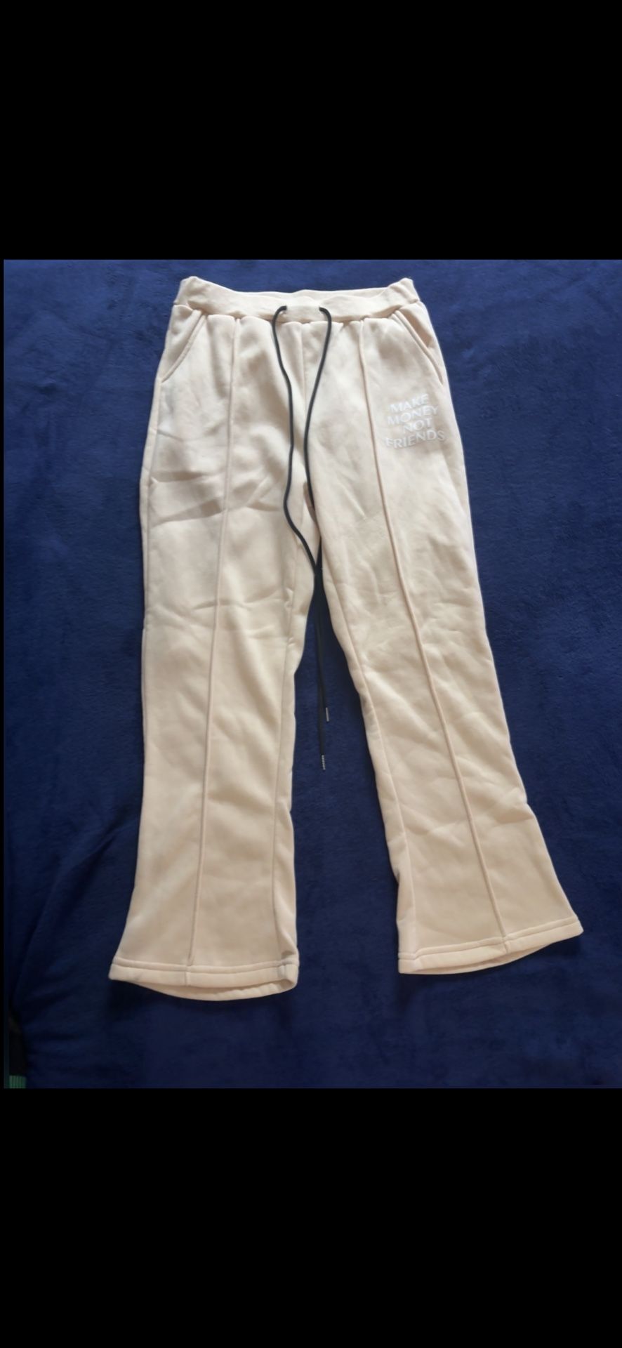Tan “ Make Money Not Friends” Flair Sweatpants