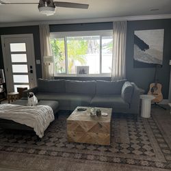 West Elm Andes 3-Piece Ottoman Sectional (105")