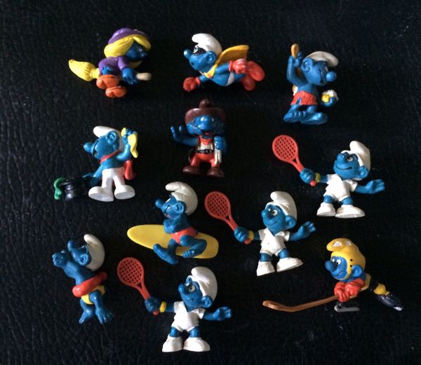 11 Smurfs Smurf figurines collectible antique toys for Sale in Edmonds