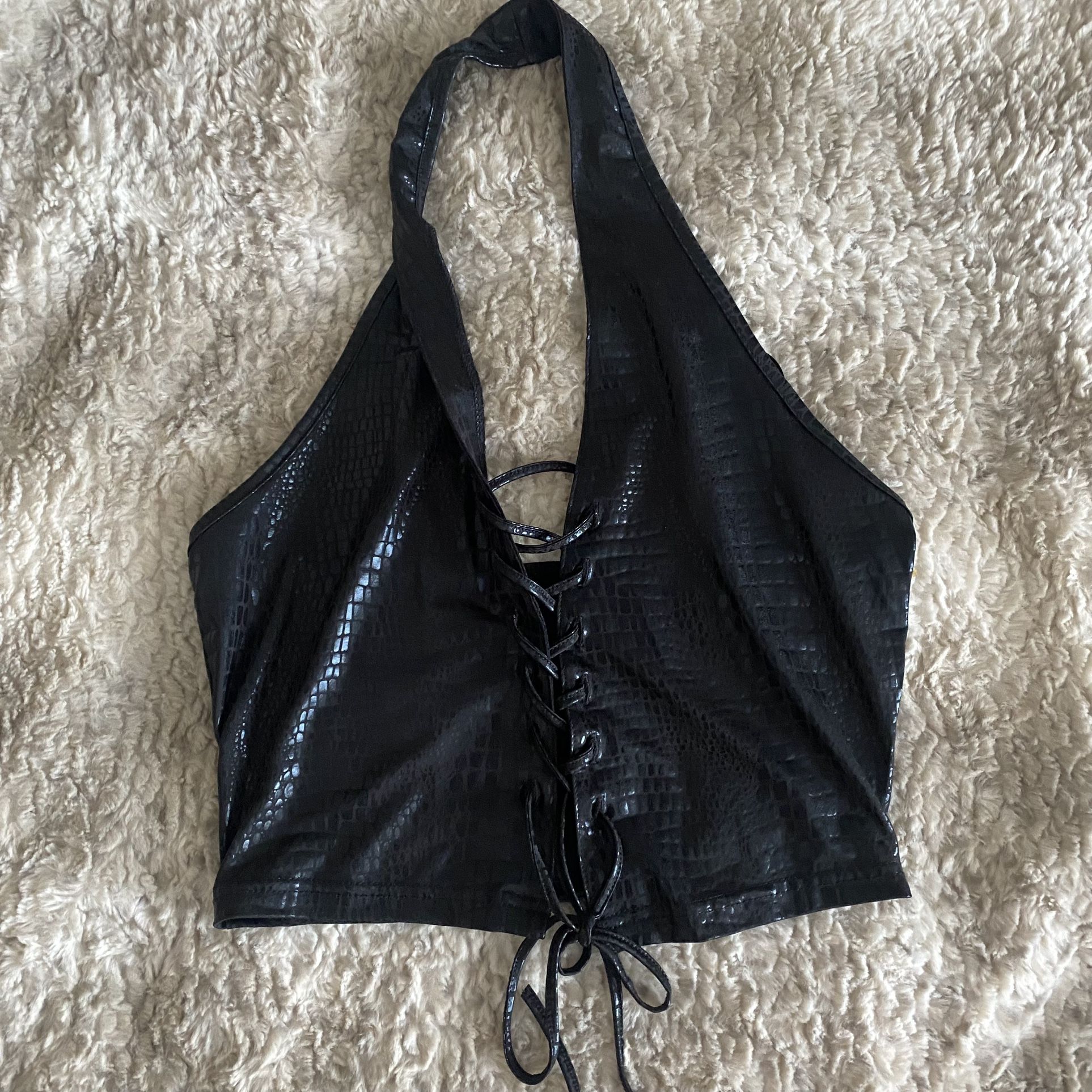 Black Halter Top