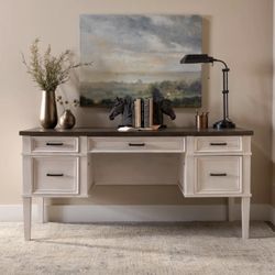 Aberdeen 66" Executive Computer Writing Desk | 5 Drawer Storage