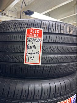 265/40/20 PIRELLI CINTURATO P7 (1 TIRE ONLY USED)