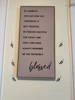 Inspirational “Blessed” Wall Decor